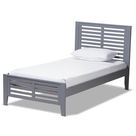 Baxton Studio Sedona Modern Grey-Finished Wood Twin Platform Bed 143-7874